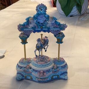 Blue and Pink Carousel Music Box - “The Carousel Waltz”